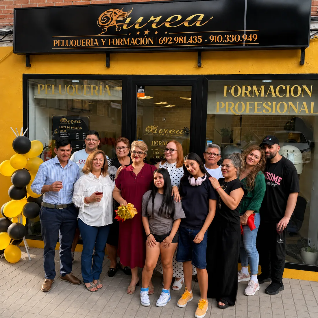Nueva fachada de Áurea Academia y Peluquería en Barrio del Pilar